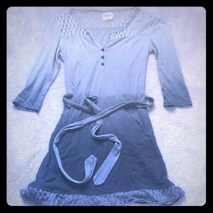 Gypsy 05 crochet lace ombre dress with pocket